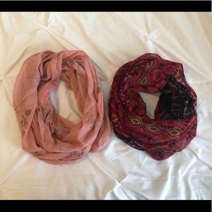 Lightweight infinity scarves. 2 for 1!